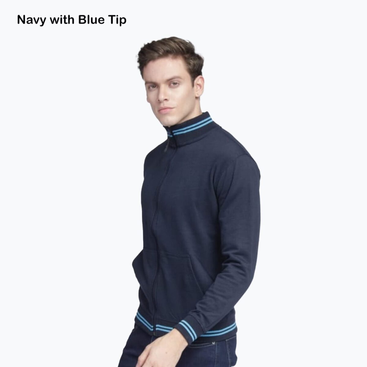 AWG Sports Highneck Zipped Sweatshirt- Customizable - Image 2