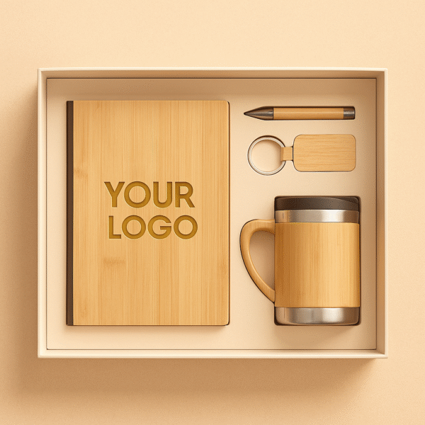 Eco Bottle, Notebook, keychain & Pen