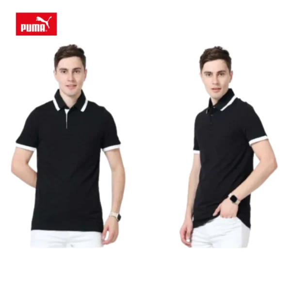 Black Puma Dri Fit Polo T-Shirt