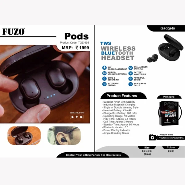 Wireless Bluetooth Headset