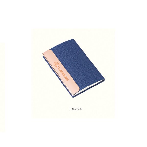 Royal Blue Customizable Leather Card Holder
