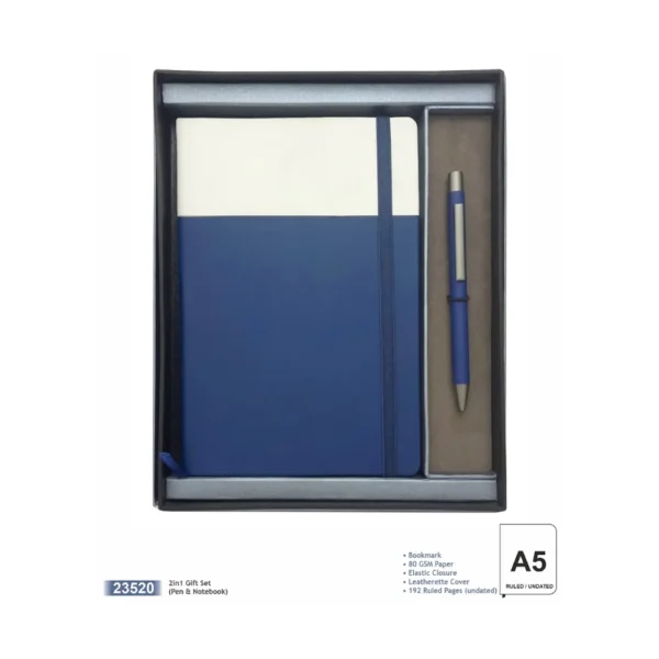 Imported Dual Tone Notebook & Pen Gift Set