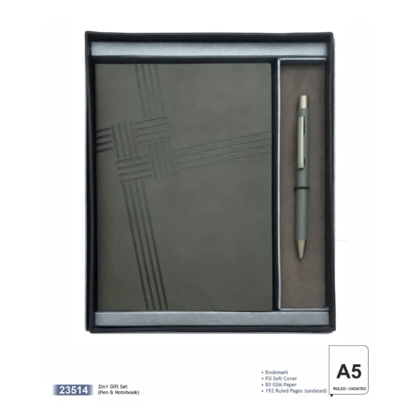 Imported PU Cover Notebook & Pen Gift Set