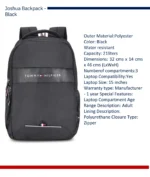 Tommy Hilfiger Black Joshua Backpack - Image 3