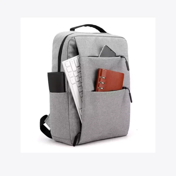 Custom Grey Canvas Computer Backpack