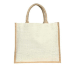 Promotional Jute Bag with Cotton Panel - Image 2