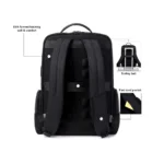 Designer Business Nylon Laptop Backpack with Logo Print - Image 2