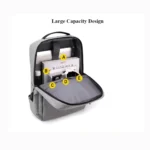 Custom Grey Canvas Computer Backpack - Image 2
