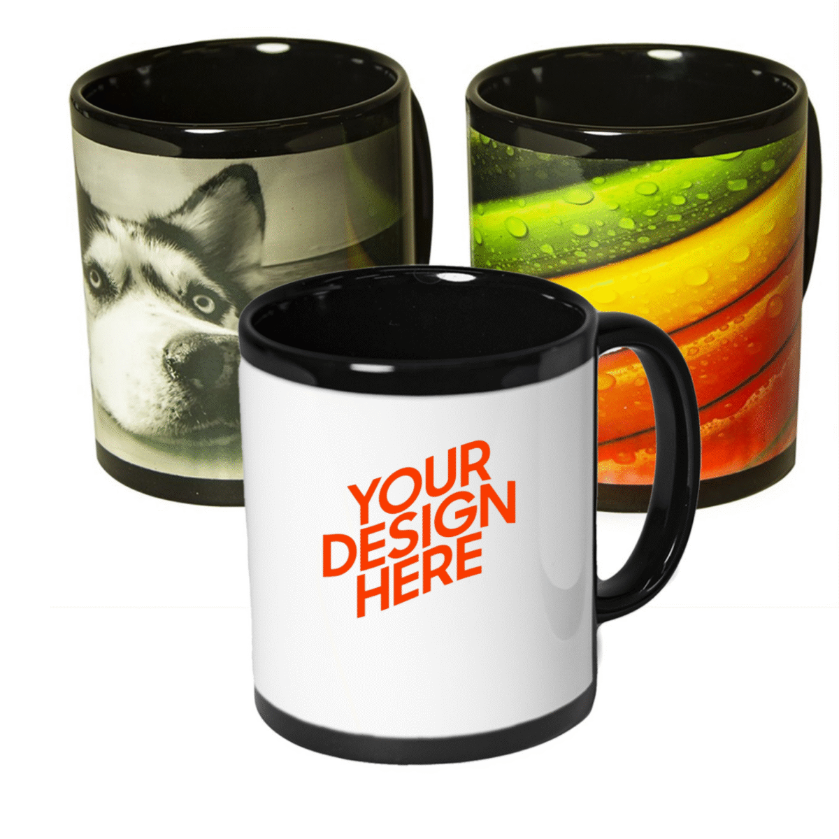 Custom Ceramic Black Coffee Mug - Image 3