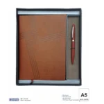 Imported PU Cover Notebook & Pen Gift Set - Image 2