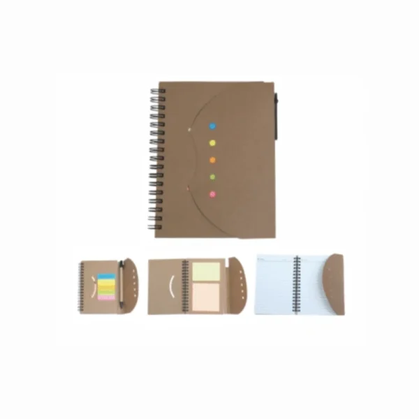 Eco-Friendly Butterfly Wiro Notepad with Sticky Notepad & Pen