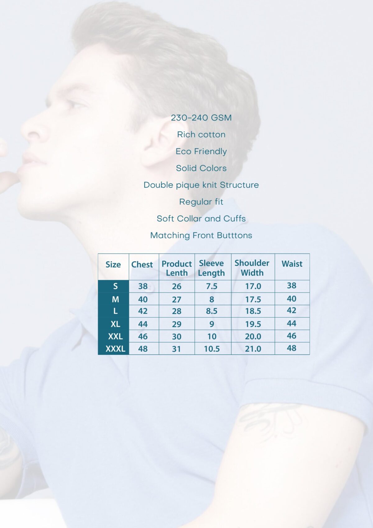 AWG Green Polo T-Shirt With Contrast Tipping - Image 2