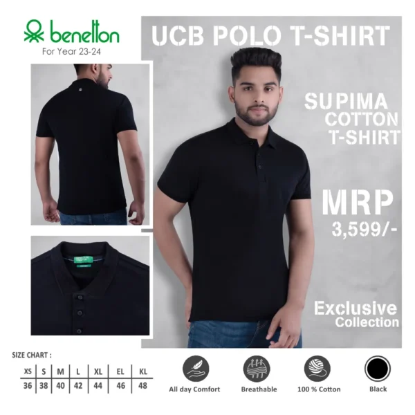 Custom Benetton(UCB) Supima Cotton Polo T-Shirt